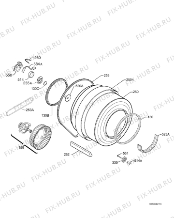 Взрыв-схема сушильной машины Aeg Electrolux T59870 - Схема узла Functional parts 267